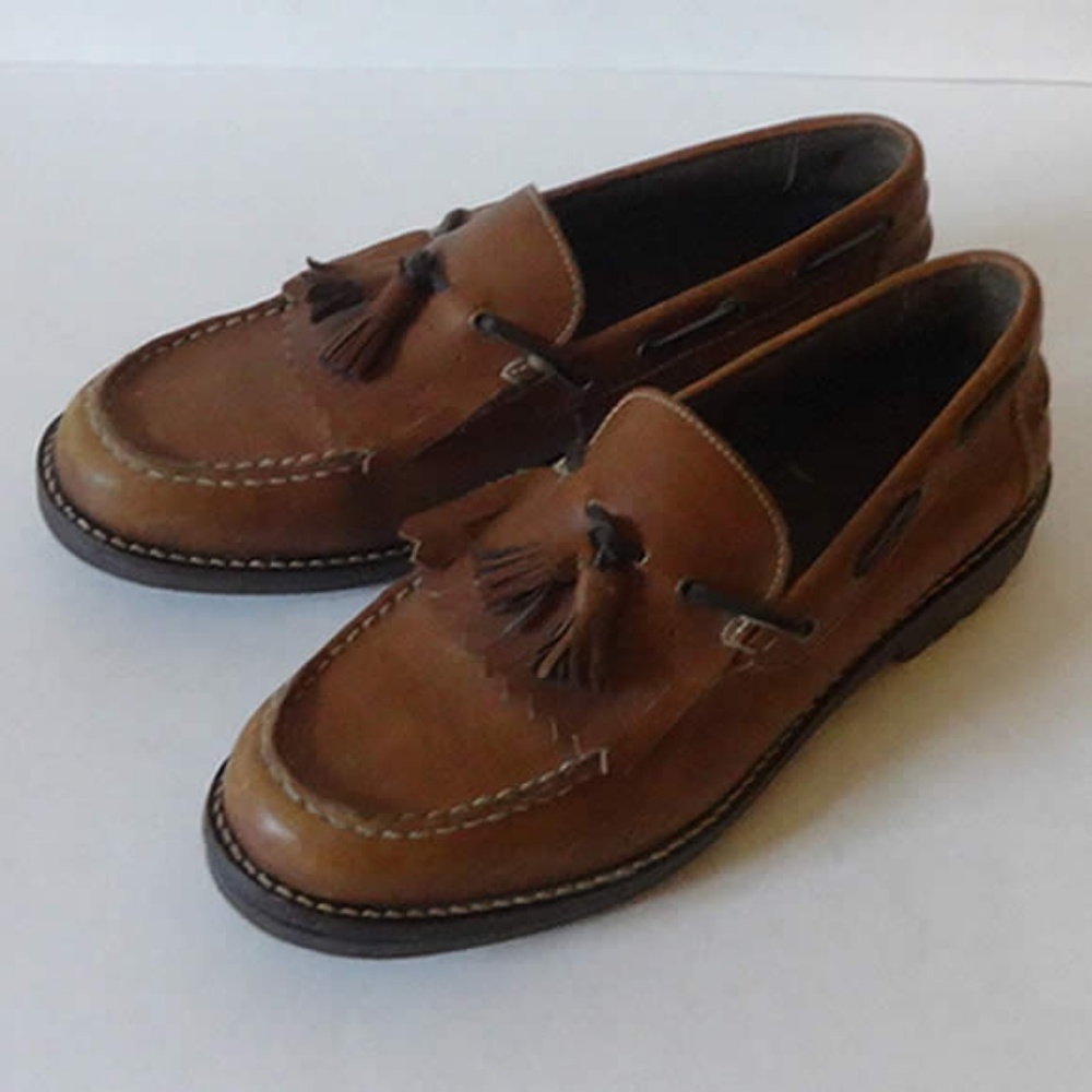 Lands' End Men's Brown Leather Shoe - Size 11D